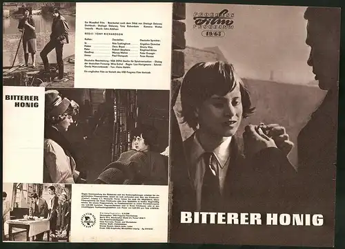 Filmprogramm PFP Nr. 49 /63, Bitterer Honig, Rita Tushingham, Dora Bryan, Regie: Tony Richardson