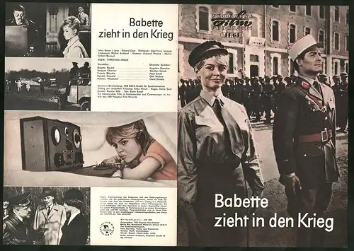 Filmprogramm PFP Nr. 44 /63, Babette zieht in den Krieg, Angelica Domröse, Günther Haack, Regie: Christian Jaque