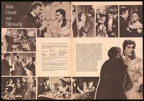 Filmprogramm PFP Nr. 102 /57, Kein Grund zur Eifersucht, Gina Lollobrigida, Gino Cervi, Regie: Mario Camerini