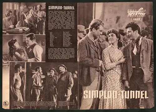 Filmprogramm PFP Nr. 50 /59, Simplon-Tunnel, Otto Mellies, Brigitte Krause, Regie: Gottfried Kolditz
