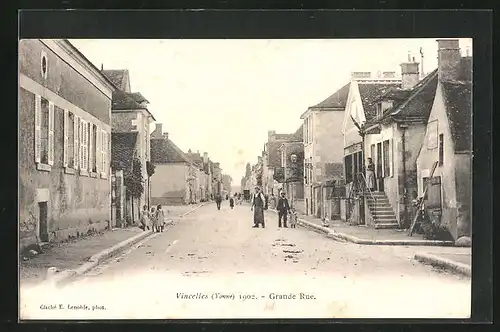 AK Vincelles, Grande Rue 1902