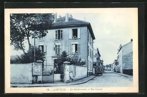 AK Jarville, La Gendarmerie et Rue Carnot
