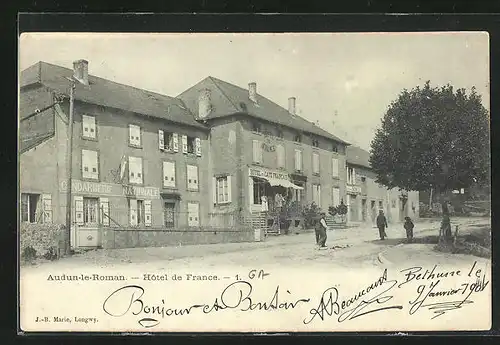 AK Audun-le-Roman, Hotel de France