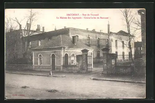 AK Baccarat, Rue de Fouard, La Maison des Apprentis, Cristalleries
