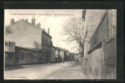 AK Saint-Nicolas-du-Port, Rue Gambetta, Gendarmerie Nationale