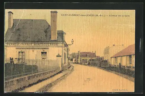 AK Saint-Clément-des-Levées, Avenue de la Gare