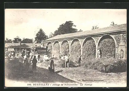 AK Bégrolles, Abbaye de Bellefontaine, Le Battage