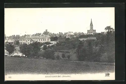 AK Montebourg, Totaleansicht von der Kirche