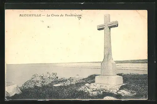AK Auderville, La Croix du Vendémiaire