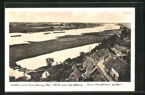 AK Arneburg / Elbe, Blick auf das Elbtal