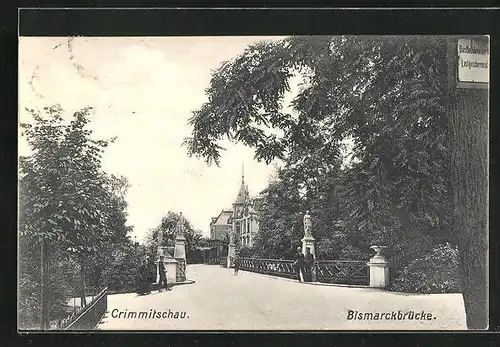 AK Crimmitschau, Bismarckbrücke