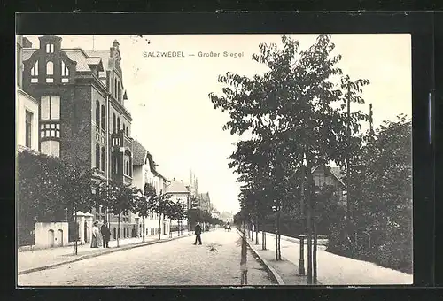 AK Salzwedel, Strasse Grosser Stegel