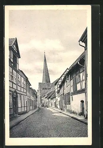 AK Salzwedel, Salzstrasse mit Marienkirche