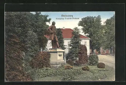AK Rheinsberg, Kronprinz Friedrich-Denkmal