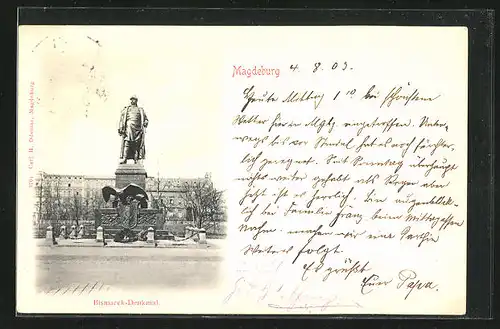 AK Magdeburg, Bismarck-Denkmal