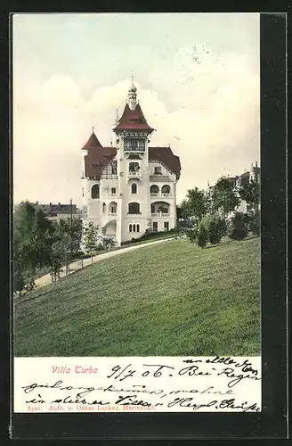 AK Marienbad, Blick auf die Villa Turba