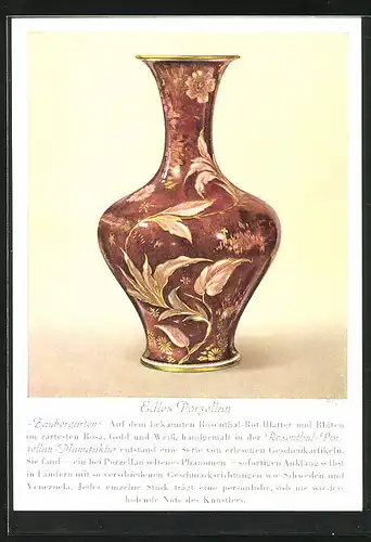 AK Vase Zaubergarten der Rosenthal-Porzellan-Manufaktur