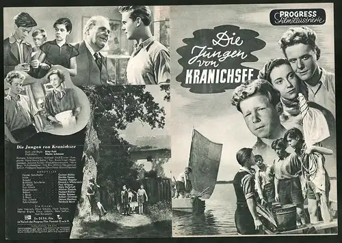 Filmprogramm PFI, Die Jungen von Kranichsee, Gunnar Möller, Monika Siemer, Regie: Artur Pohl