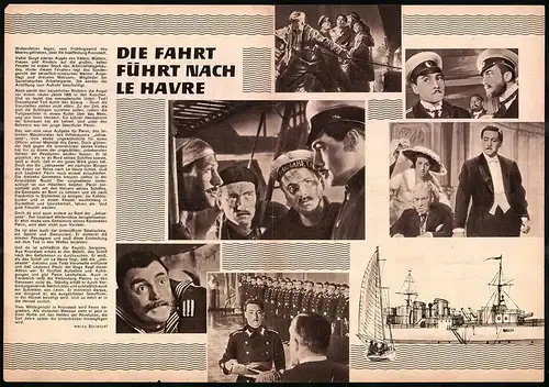 Filmprogramm PFP Nr. 1 /61, Die Fahrt führt nach Le Havre, W. Tichonow, L. Kurawlew, Regie: Michail Schweizer