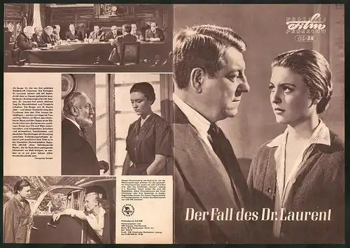 Filmprogramm PFP Nr. 40 /58, Der Fall des Dr. Laurent, Jean Gabin, Nicole Courcel, Regie: Jean-Paul Le Chanois