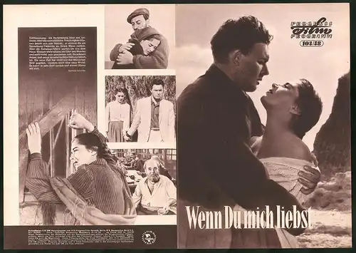Filmprogramm PFP Nr. 103 /58, Wenn du mich liebst, Mircea Albulescu, Margareta Pogonat, Regie: Dinu Negreanu