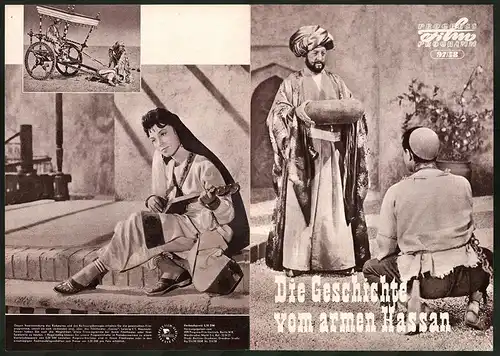 Filmprogramm PFP Nr. 97 /58, Die Geschichte vom armen Hassan, Ekkehard Schall, Erwin Geschonneck, Regie: Gerhard Klein