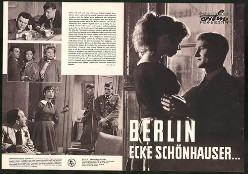 Filmprogramm PFP Nr. 75 /57, Berlin Ecke Schönhauser..., Ekkehard Schall, Ilse Pagé, Regie: Gerhard Klein