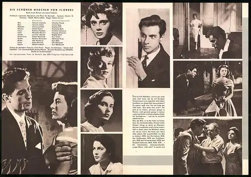 Filmprogramm PFP Nr. 70 /57, Die schönen Mädchen von Florenz, Antonio Cifariello, Corinne Calvet, Regie: Valerio Zurlini