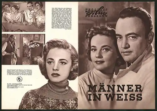 Filmprogramm PFP Nr. 65 /57, Männer in weiss, Raymond Pellegrin, Jeanne Moreau, Regie: Ralph Habib