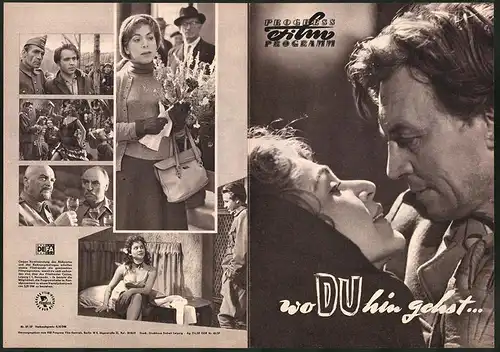 Filmprogramm PFP Nr. 57 /57, wo du hin gehst..., Wolfgang Stumpf, Gisela Trowe, Regie: Martin Hellberg