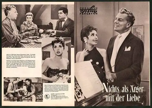 Filmprogramm PFP Nr. 89 /57, Nichts als Ärger mit der Liebe, Sonja Ziemann, Winnie Markus, Regie: Thomas Engel