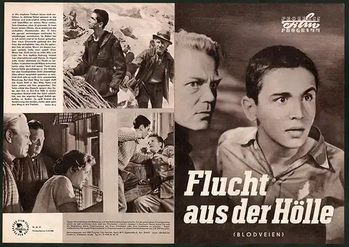 Filmprogramm PFP Nr. 86 /57, Flucht aus der Hölle, Milan Milosevic, Ola Isene, Regie: Kare Bergstrom