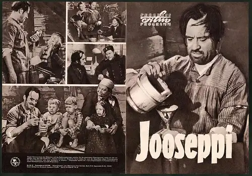 Filmprogramm PFP Nr. 85 /57, Jooseppi, Heimo Lepistö, Hilkka Helinä, Regie: Roland af Hällström