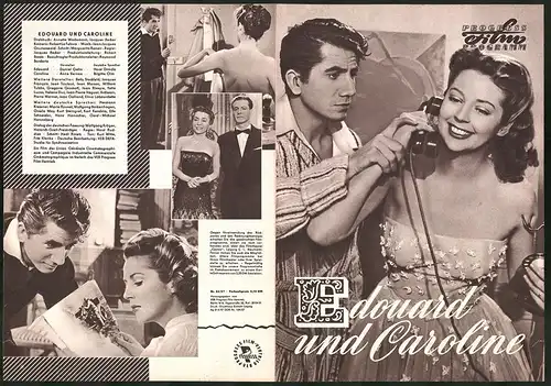 Filmprogramm PFP Nr. 84 /57, Eduard und Caroline, Daniel Gelin, Anne Vernon, Regie: Jacques Becker
