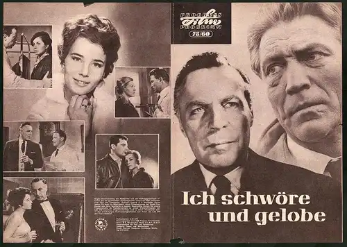 Filmprogramm PFP Nr. 78 /80, Ich schwöre und gelobe, Wolfgang Luschky, Corny Collins, Eva Pflug, Regie Geza v. Radvanyi