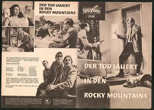 Filmprogramm PFP Nr. 73 /61, Der Tod lauert in den Rocky Mountains, Alf Malland, Regie Tancred Ibsen