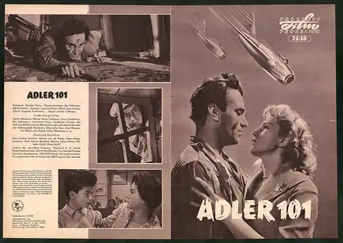 Filmprogramm PFP Nr. 75 /58, Adler 101, Stefan Moisescu, Marga Butuc-Codrescu, Regie Andrei Cálárasu