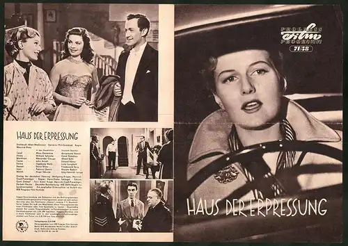 Filmprogramm PFP Nr. 71 /58, Haus der Erpressung, Mary Germaine, William Sylvester, Regie Maurice Elvey