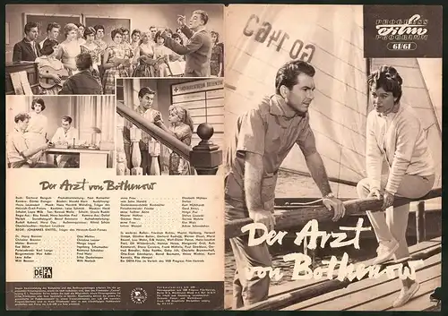 Filmprogramm PFP Nr. 61 /61, Der Arzt von Bothenow, Elisabeth Mühlen, Otto Mellies, Marga Legal, Regie Johannes Knittel