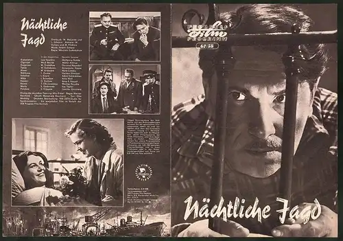 Filmprogramm PFP Nr. 67 /58, Nächtliche Jagd, Lew Swerdlin, Mark Bernes, S. Filippow, Regie Wladimir Suchobokow