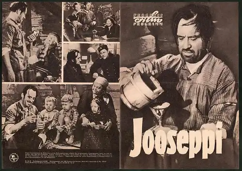 Filmprogramm PFP Nr. 85 /57, Joseppi, Heimo Lepistö, Hilkka Helinä, Leif Wagner, Regie Roland af Hällström