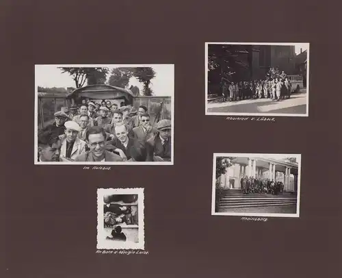 Fotoalbum mit 161 Fotografien Studienreise T.H. Stuttgart 1931, Zechen Kohlebau Brückenbau Schiffshebewerk Kettenbagger