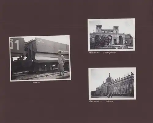 Fotoalbum mit 161 Fotografien Studienreise T.H. Stuttgart 1931, Zechen Kohlebau Brückenbau Schiffshebewerk Kettenbagger