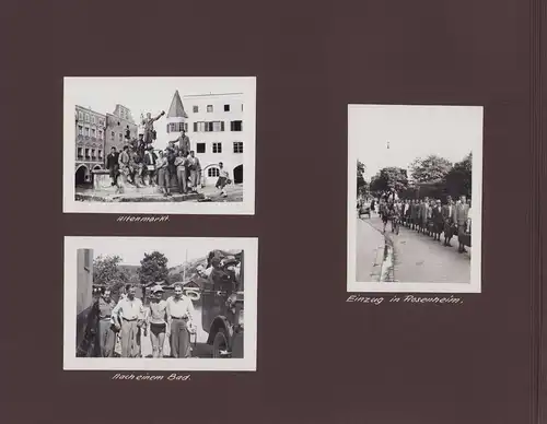 Fotoalbum mit 161 Fotografien Studienreise T.H. Stuttgart 1931, Zechen Kohlebau Brückenbau Schiffshebewerk Kettenbagger