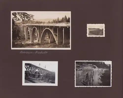 Fotoalbum mit 161 Fotografien Studienreise T.H. Stuttgart 1931, Zechen Kohlebau Brückenbau Schiffshebewerk Kettenbagger