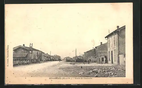 AK Bénaménil, Route de Lunéville