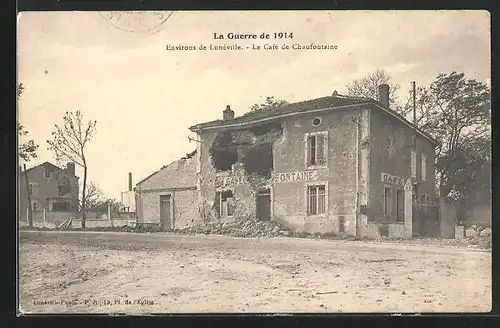 AK Chaudefontaine, La guerre 1914, Le Cafe de Chaufontaine