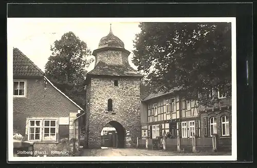 AK Stolberg / Harz, Blick auf das Rittertor