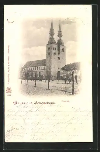 AK Schönebeck, Marktplatz und Kirche