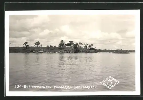 AK Buenaventura, Wasserpartie mit Blick zum Ort